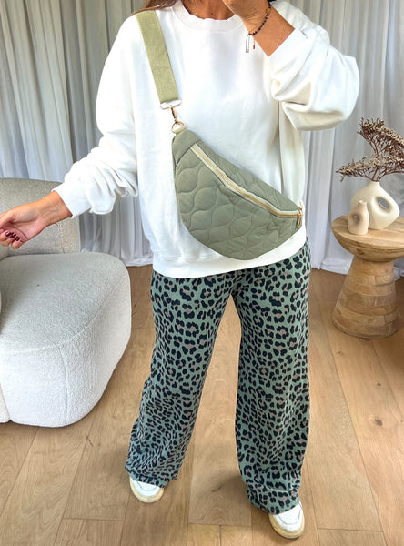 SAC BANANE MATELASSÉ KAKI