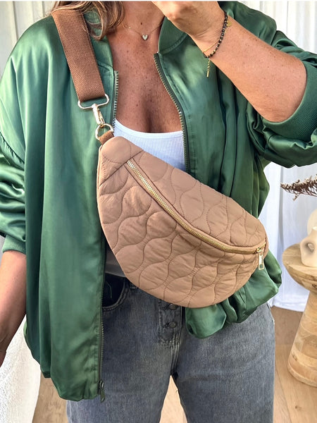SAC BANANE MATELASSÉ CAMEL