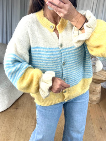 GILET COSY FROUFROU RAYÉ