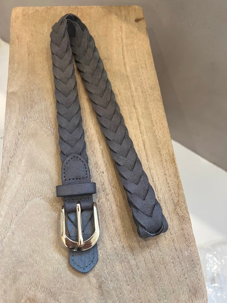 CEINTURE TRESSE GRIS
