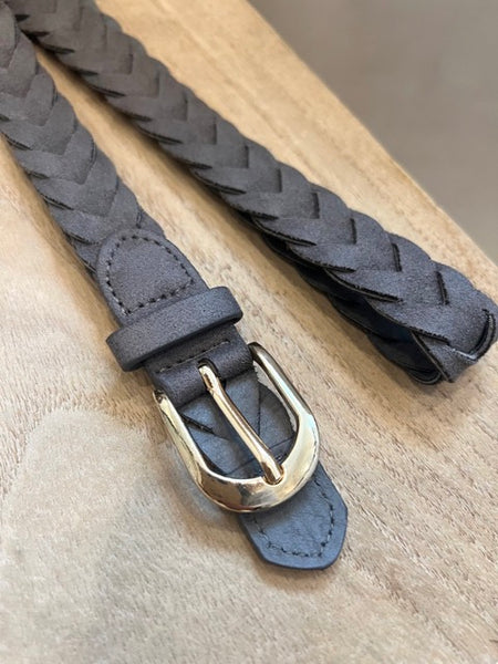 CEINTURE TRESSE GRIS