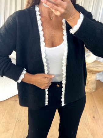 GILET DENTELLE NOIR