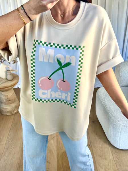 T-SHIRT MON CHÉRI BEIGE
