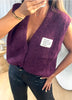 GILET SANS MANCHES PERFECT BORDEAU