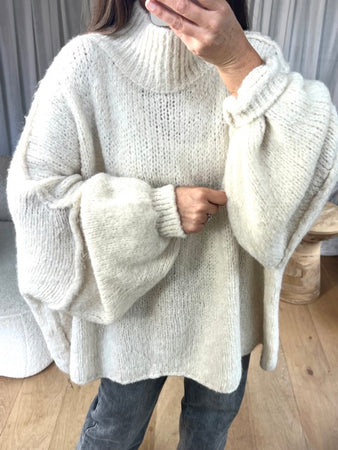 PULL EXTRA OVERSIZE ÉCRU