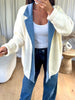 GILET COL REVERS DENIM ÉCRU