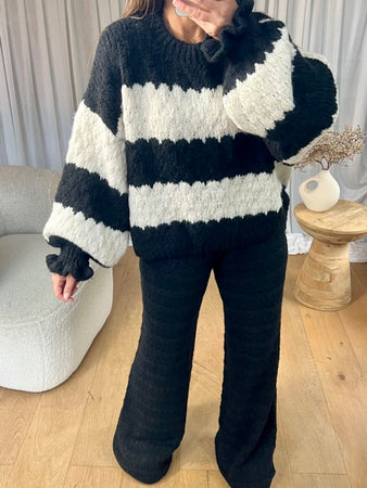 PANTALON MAILLE NOIR