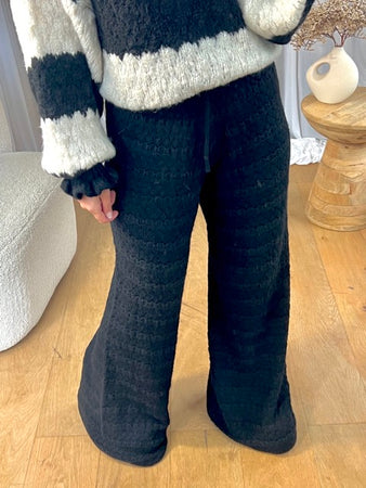 PANTALON MAILLE NOIR