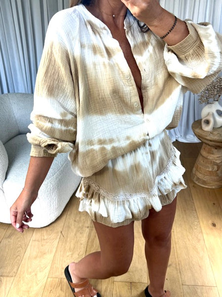 ENSEMBLE TIE AND DIE BEIGE