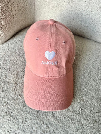 CASQUETTE AMOUR ROSE