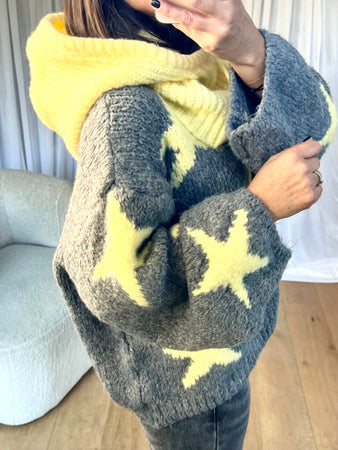 CAGOULE CACHE COU JAUNE