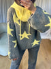 PULL ETOILES JAUNE
