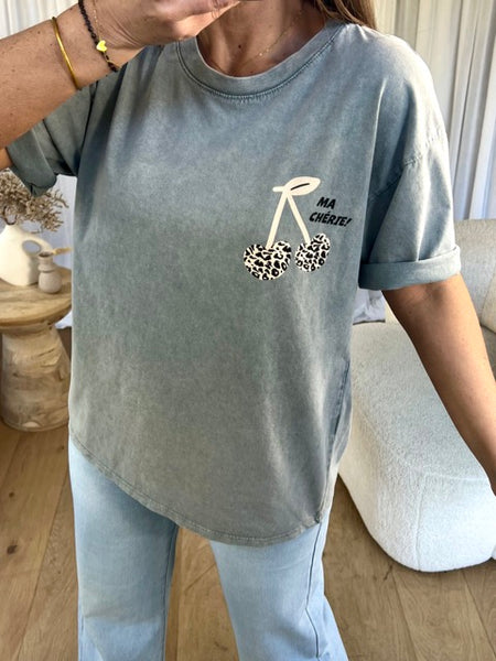T-SHIRT MA CHÉRIE GRIS