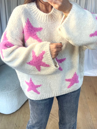 PULL ETOILES ROSE