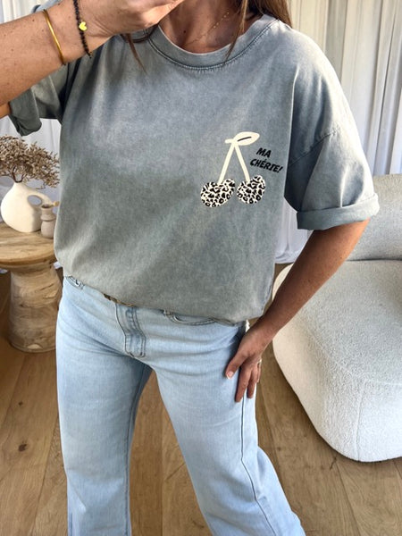 T-SHIRT MA CHÉRIE GRIS