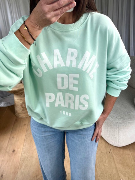 SWEAT CHARME DE PARIS VERT
