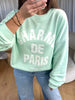 SWEAT CHARME DE PARIS VERT