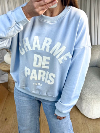 SWEAT CHARME DE PARIS BLEU