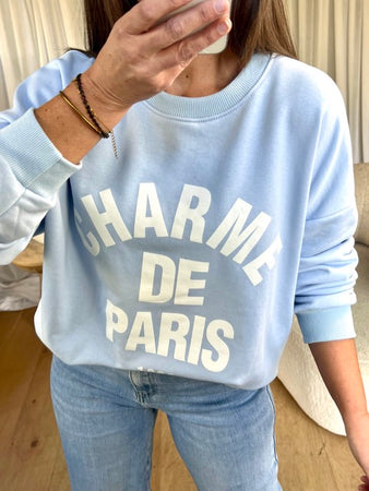 SWEAT CHARME DE PARIS BLEU