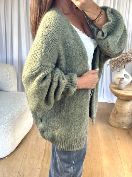 GILET COSY FROUFROU KAKI