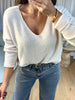 PULL VIVI BORDEAU ÉCRU