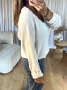 PULL VIVI BORDEAU ÉCRU