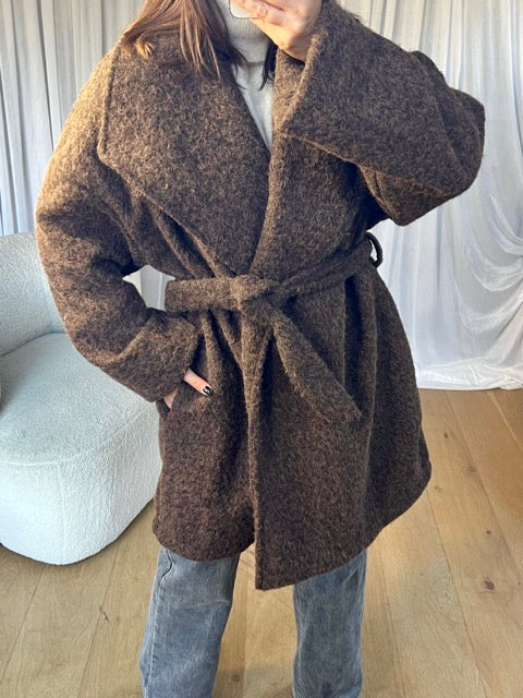 MANTEAU FEUTRINE MARRON