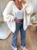 GILET COSY FROUFROU ÉCRU