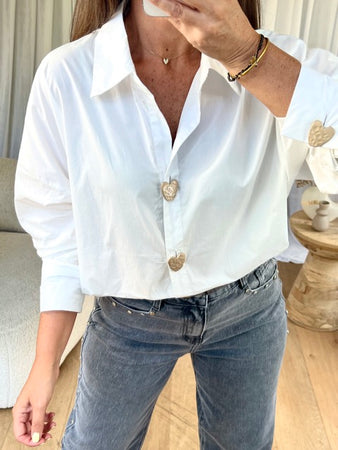 CHEMISE COEUR MARTELÉ