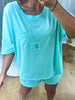 ENSEMBLE/SHORT 100% NATURAL TURQUOISE