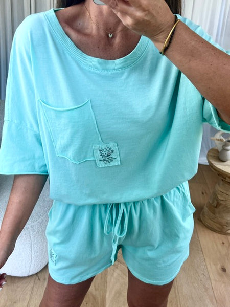 ENSEMBLE/SHORT 100% NATURAL TURQUOISE