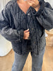 VESTE DENIM MATELASSÉE GRIS