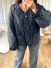 VESTE DENIM MATELASSÉE GRIS