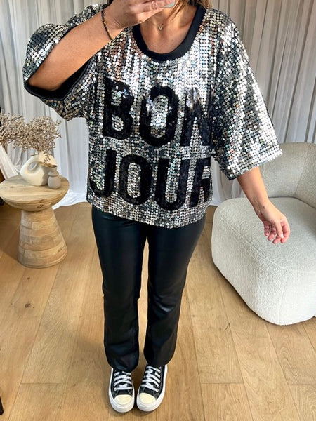 TOP SEQUINS BONJOUR