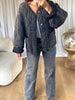 VESTE DENIM MATELASSÉE GRIS