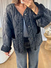 VESTE DENIM MATELASSÉE GRIS