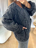 VESTE DENIM MATELASSÉE GRIS