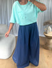 PANTALON VOILE DE COTON MARINE