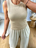 TOP CÔTELÉ BEIGE