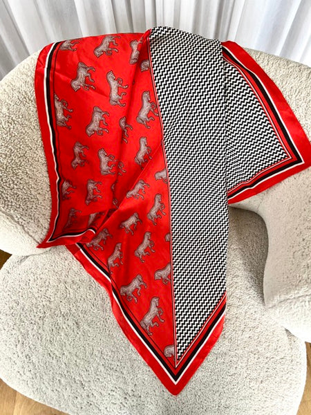 FOULARD DOUBLE MOTIFS
