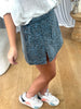 JUPE/SHORT DENIM LÉOPARD