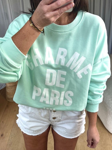 SWEAT CHARME DE PARIS VERT