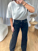 TOP DAN ÉPAULETTES GRIS