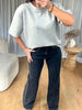 TOP DAN ÉPAULETTES GRIS