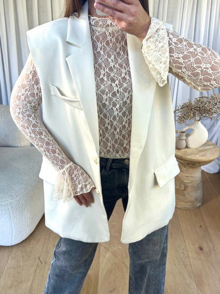 VESTE BLAZER SANS MANCHES