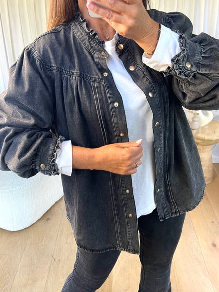 CHEMISE DENIM FROUFROU
