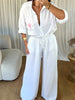 PANTALON GAZE DE COTON BLANC