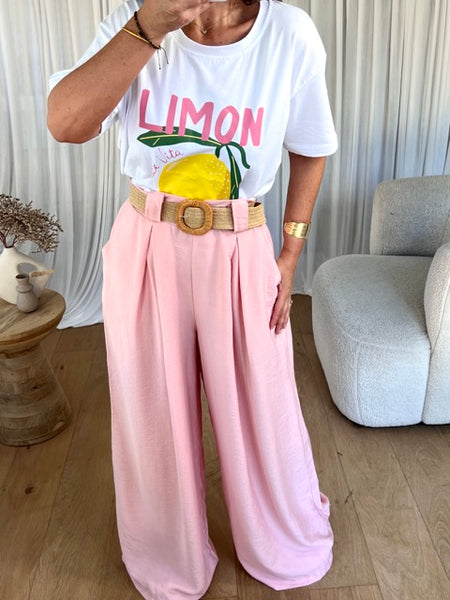 T-SHIRT LIMON CELLO ROSE