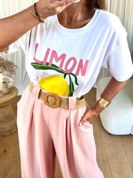 T-SHIRT LIMON CELLO ROSE