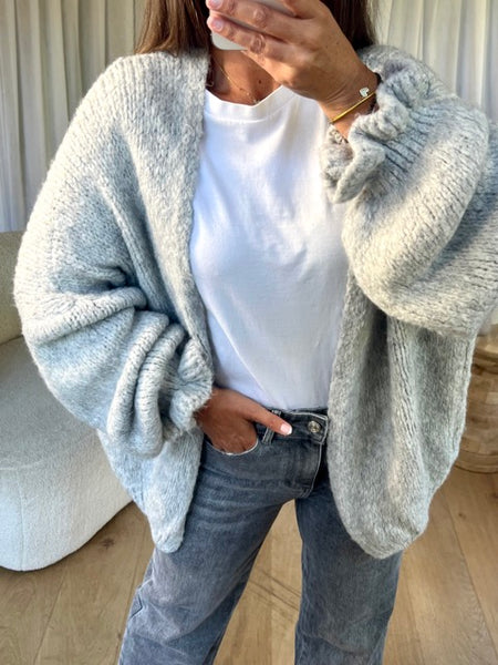 GILET COSY FROUFROU GRIS
